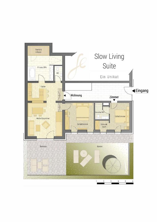 Slow Living Suite - Ferienwohnung Mit Privater Sauna & Garten Fiss Kültér fotó